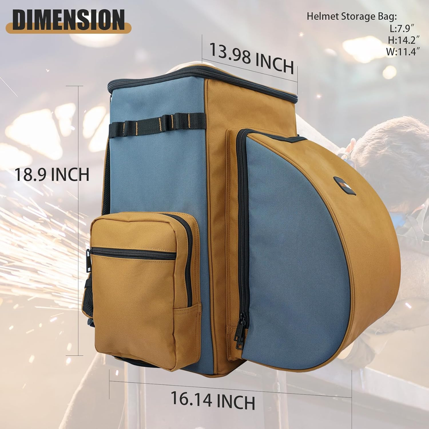 Welding Backpack for Tools and Helmet Welder Backpack Large Capacity Extreme Gea