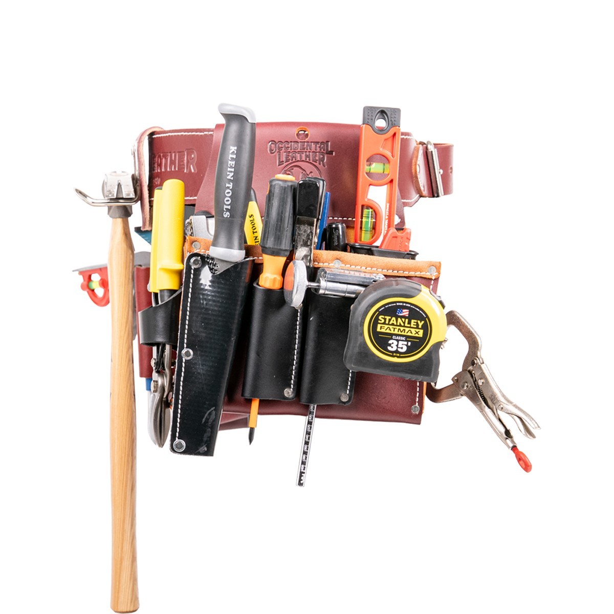Occidental Leather Right Hand Commercial Drywall Tool Belt Setup, Brown, Large