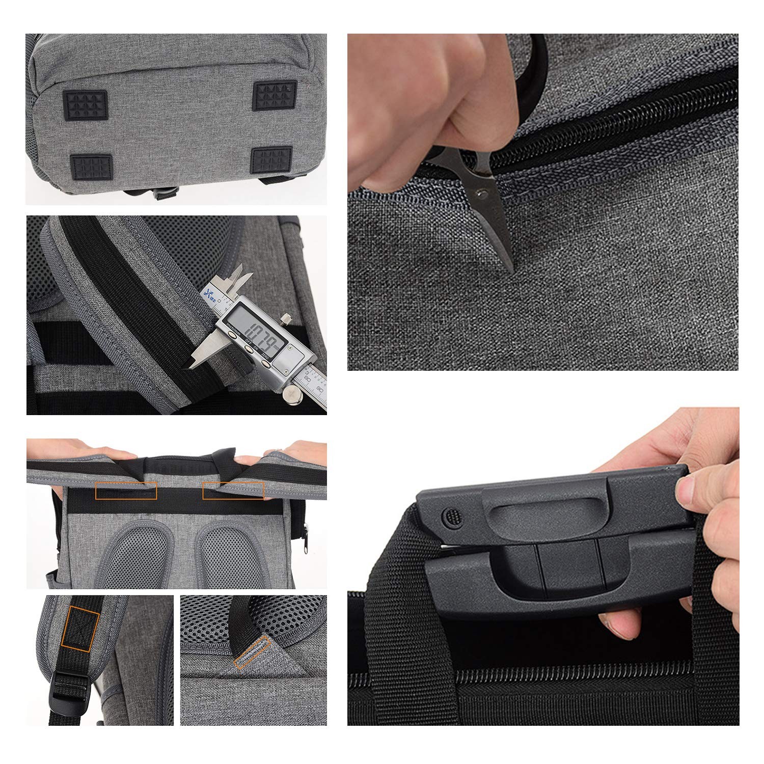 Justzon Backpack Tool Bag Padded Back Support Heavy Duty Tool Kit Carrier
