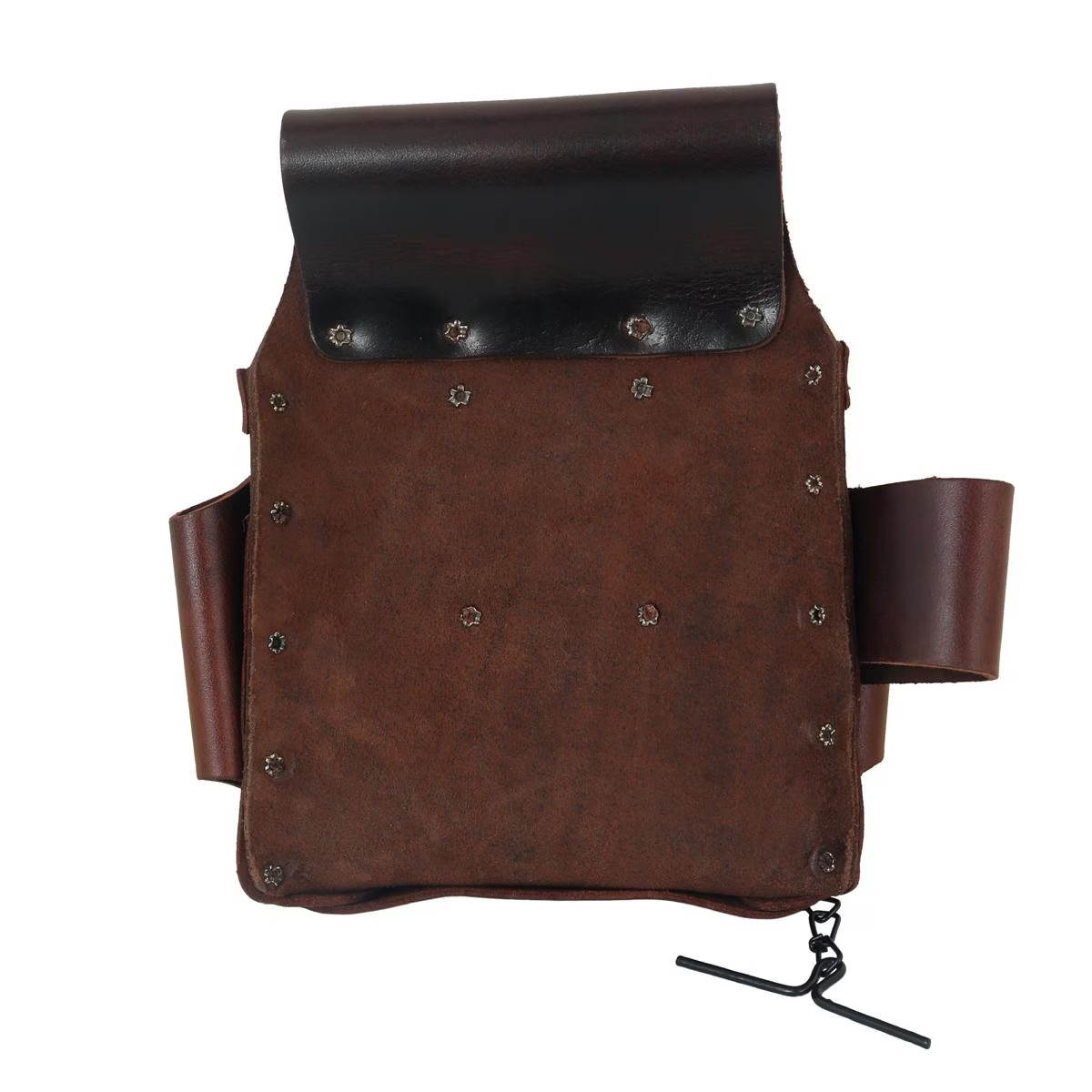 PU Leather Electrician’s Tool Pouch: Antique/ black Rivets, 3″ Belt Loop