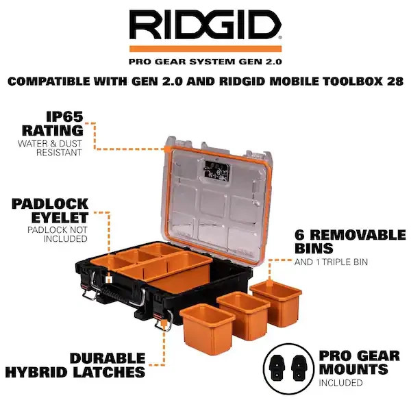Pro Gear System Gen 2.0 Multi Section Tool Parts Organizer