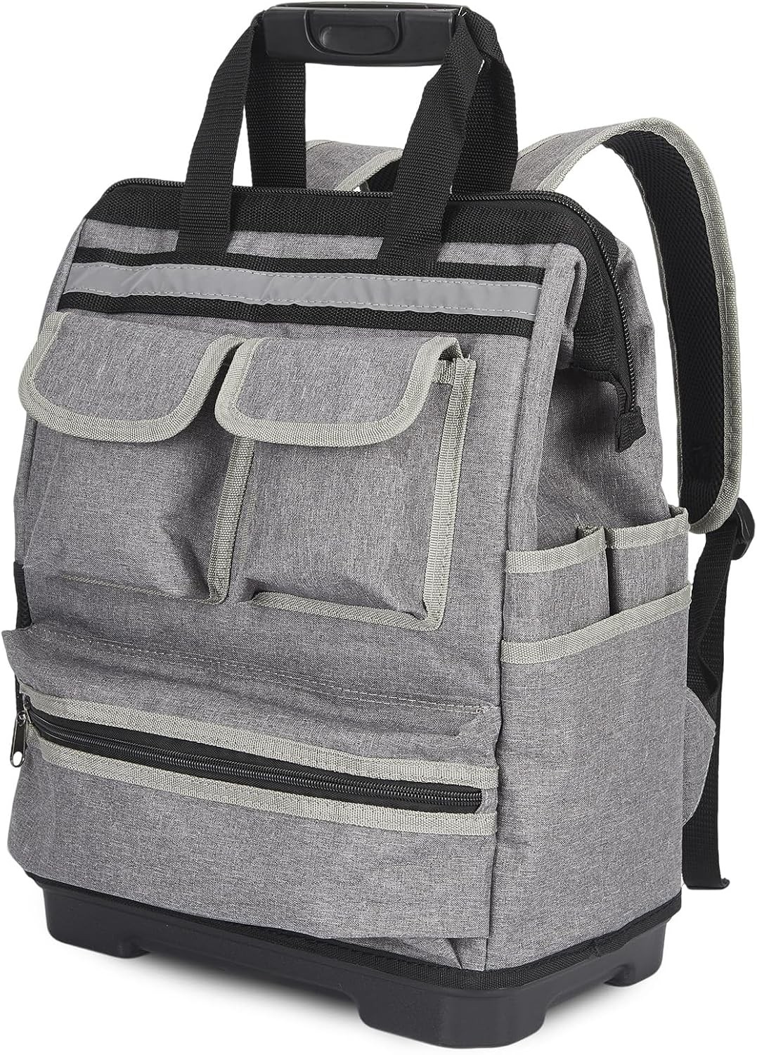 Heavy Duty Contractor Tool Backpack 17in Waterproof Oxford Bag Reinforced Base