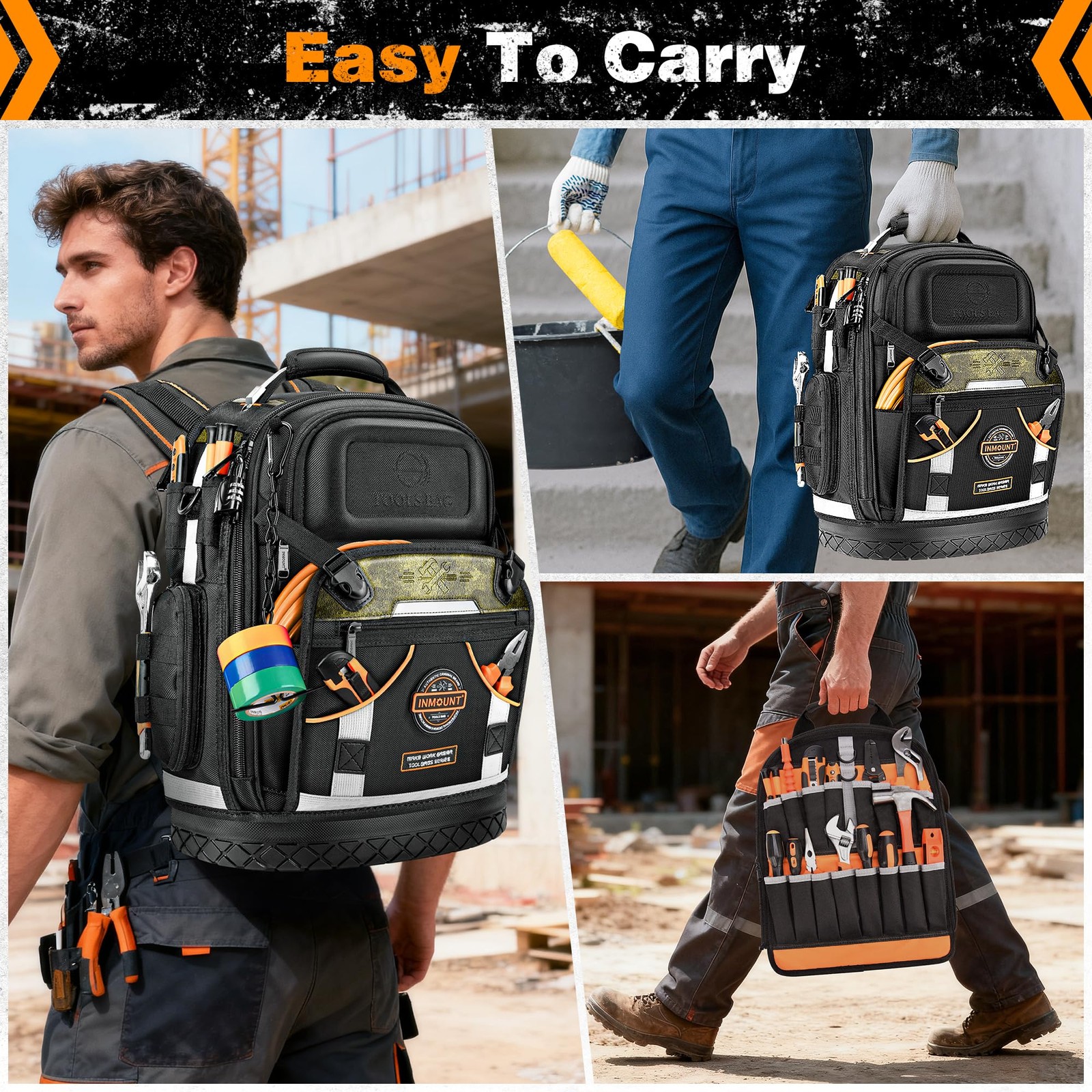 Lokass Tool Backpack Bag Electrician Tool Bag Tools Bag Hvac Tool Bags For Men