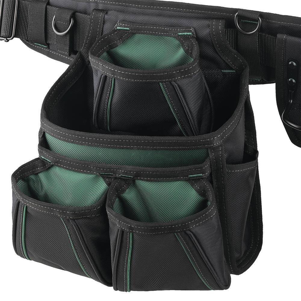 18 Pocket Polyester Carpenter Suspension Tool Rig Padded Belt & Suspenders