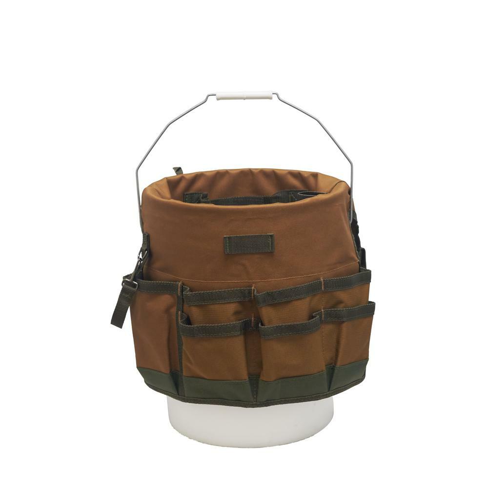 bucket tool organizer bag garden 30 pocket 5 gallon assorted storage work home