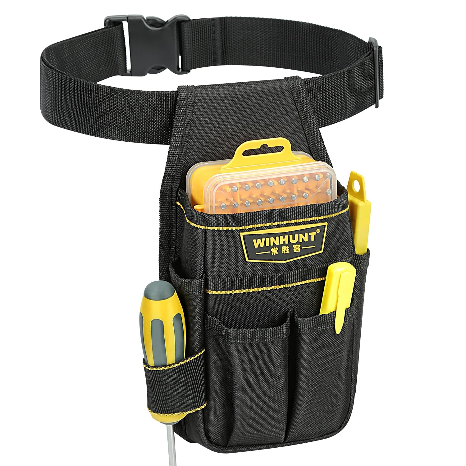 Tool Pouch with Belt, 600D Oxford Cloth, Electrician Tool Pouch 15 Pockets, 1…