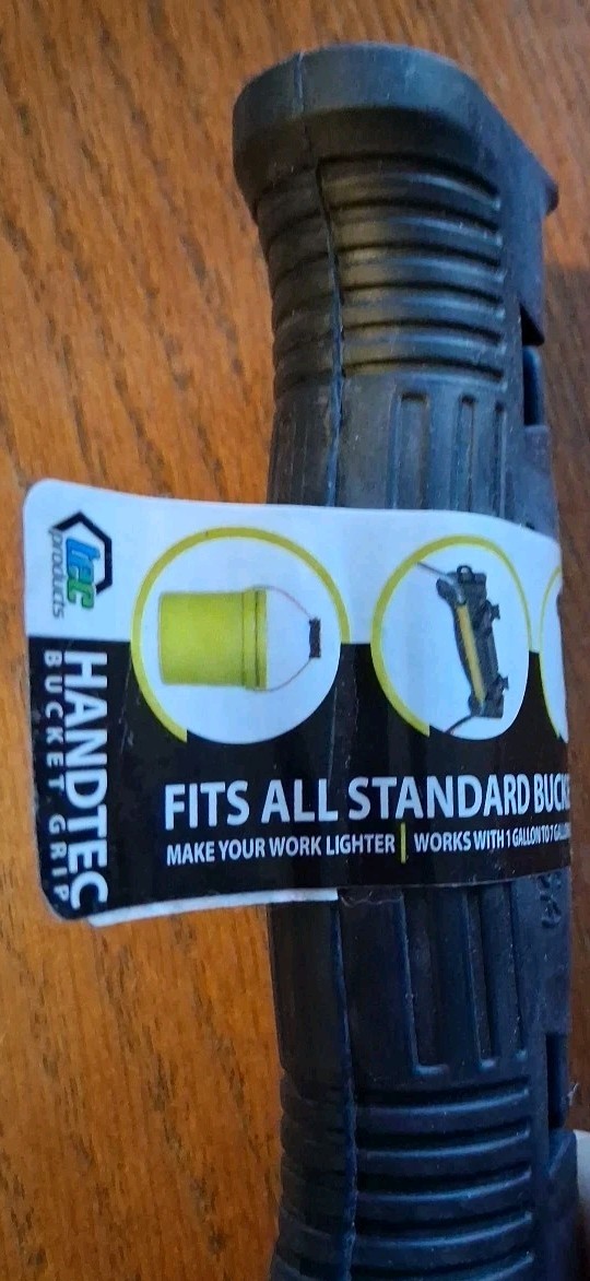 Handtec Bucket Grip Ergonomic Rubber Handle For Buckets. Bucket Handle