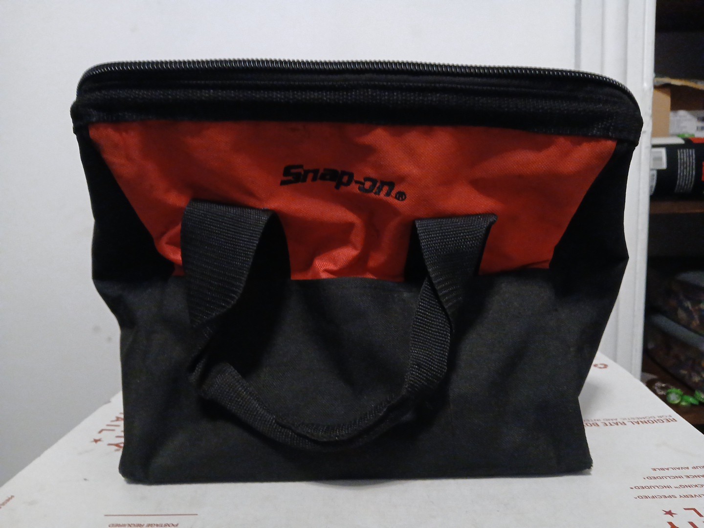 #be953? Snap-On Tools Nylon Tool Bag Zippered 12x10x10 Inch Heavy Duty Mechanic