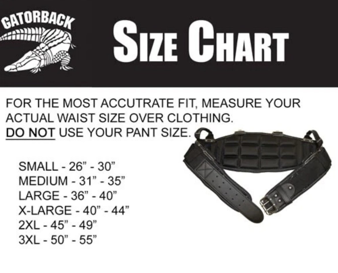 GATORBACK Contractor Pro Air Channel Comfort Back Support Tool Belt XL 40″ – 44″