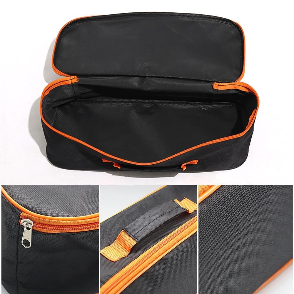3pack Tool Pouch with Zipper Utility Small Bag for 14 inch-3pcs, Black