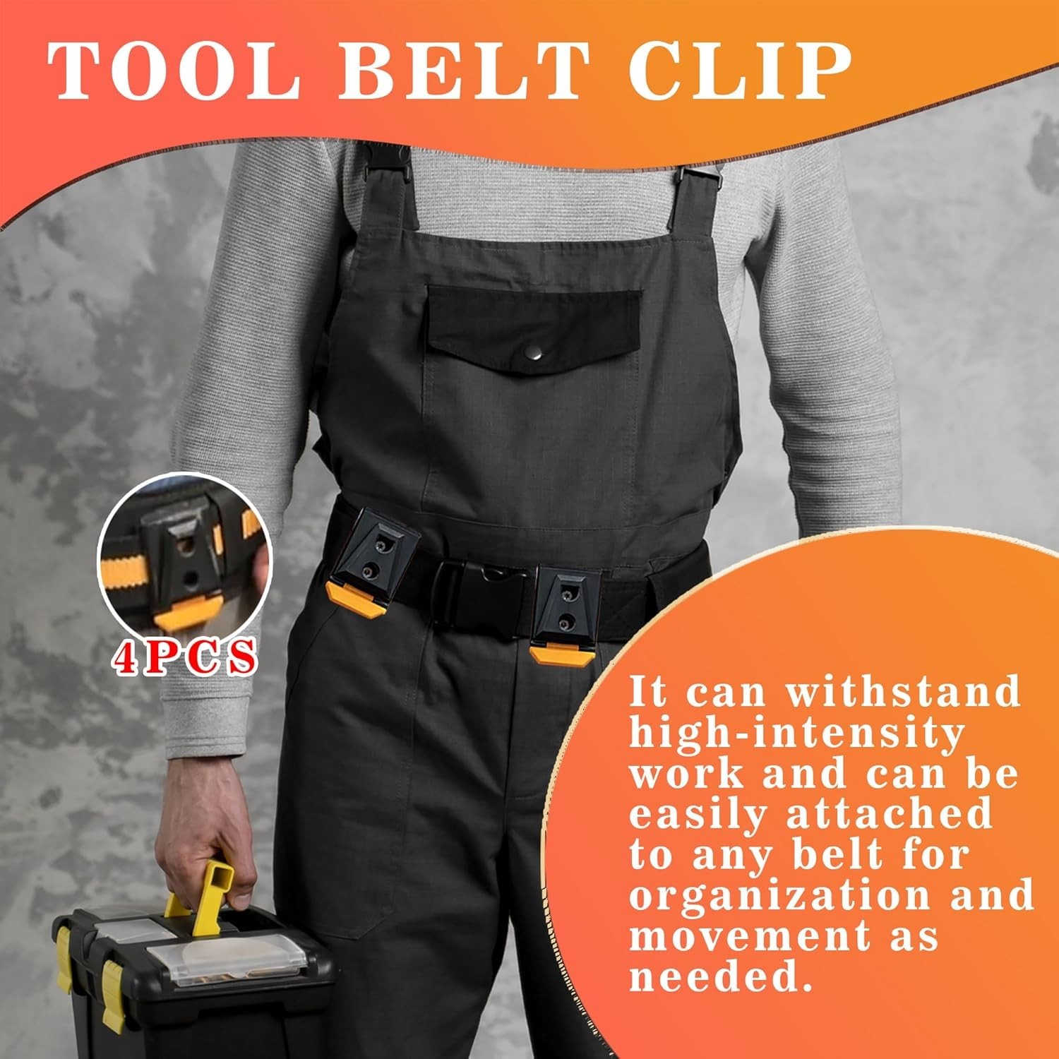 Tool Belt Clip for ToughBuilt Tool Belt & Pouches Compatible with TOU-CT Models