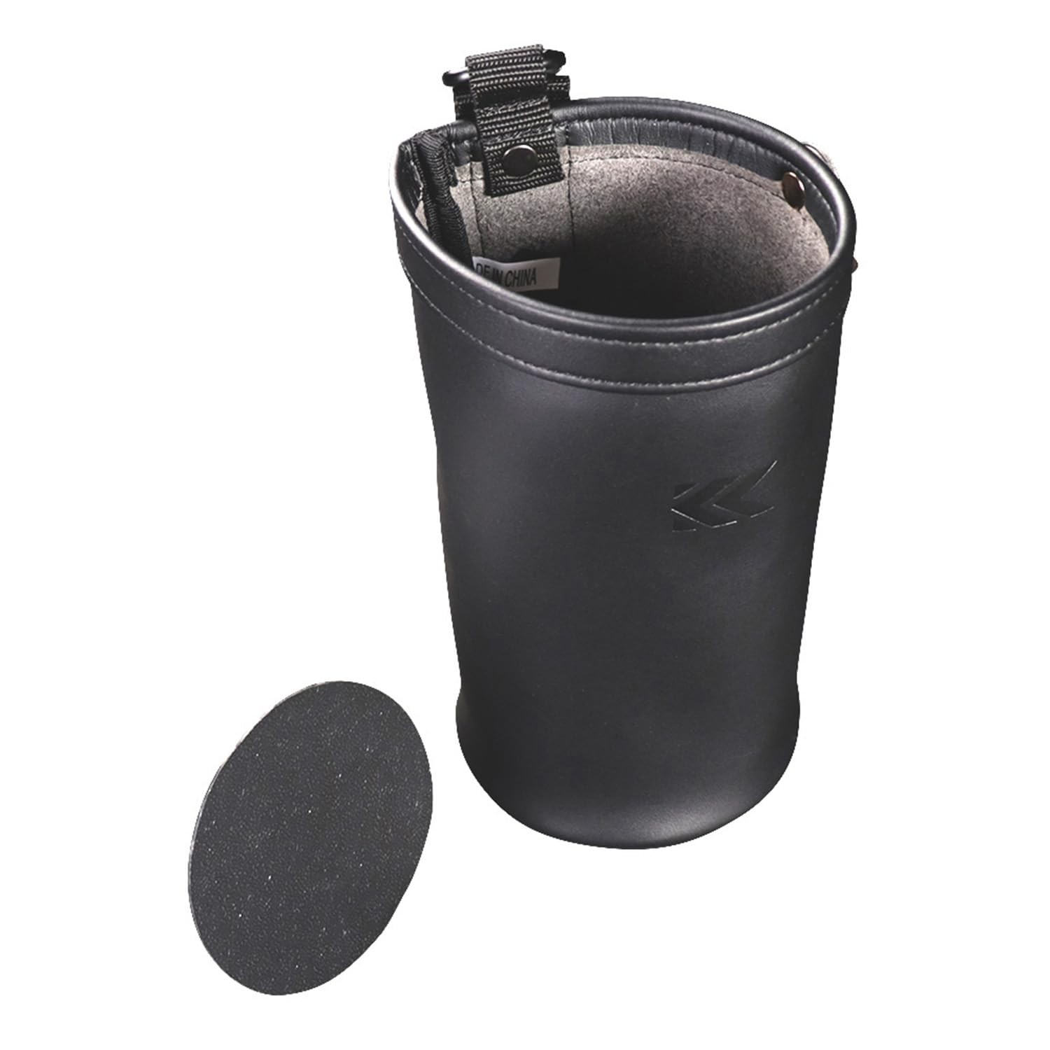 Fujiya AB-51BG Screw Bolt Pouch Large Black Gold Light PU Leather Series Japan