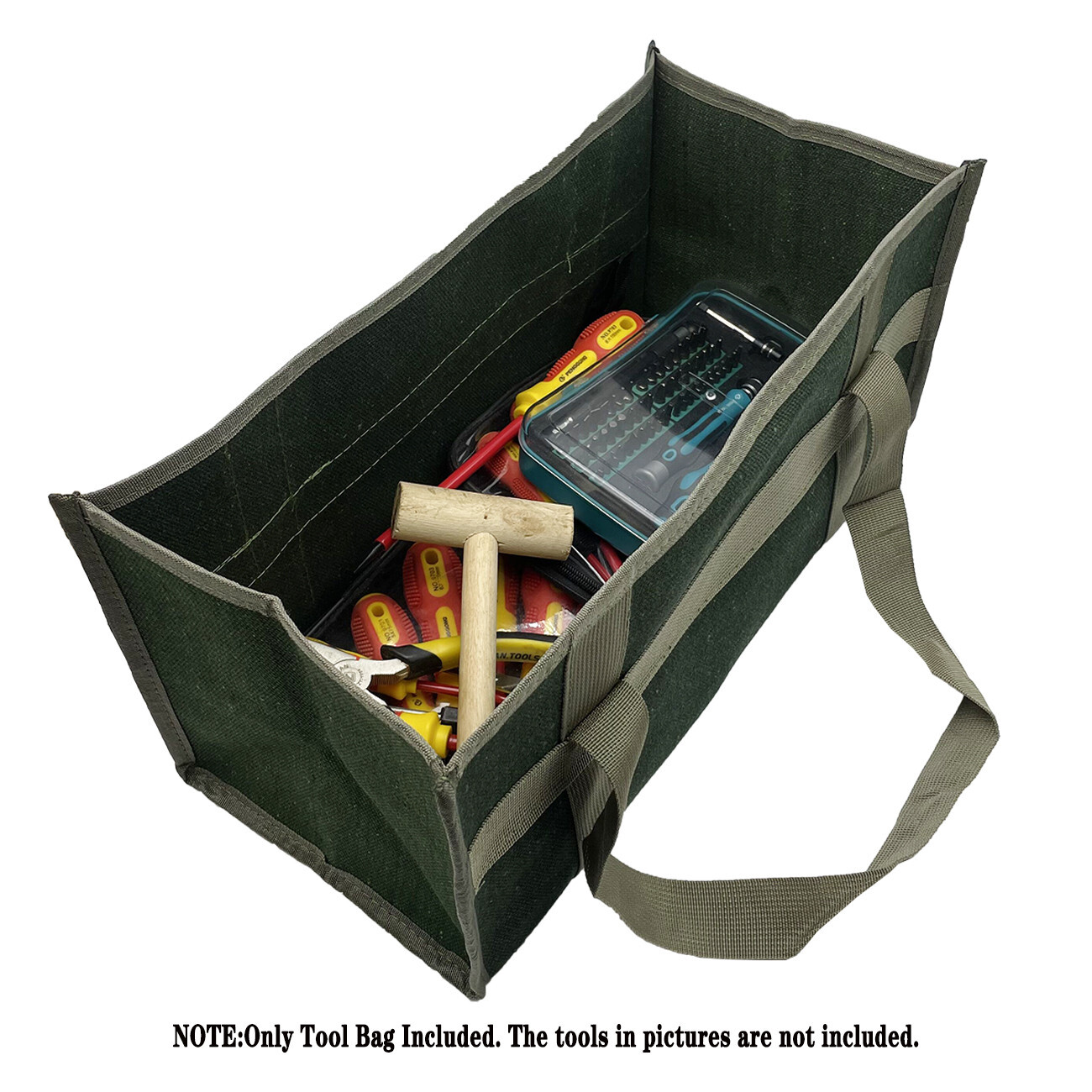 17inch Multi-Purpose Open Tote Tool Bag large space Heavy Duty 16.93×7.87×8.27in