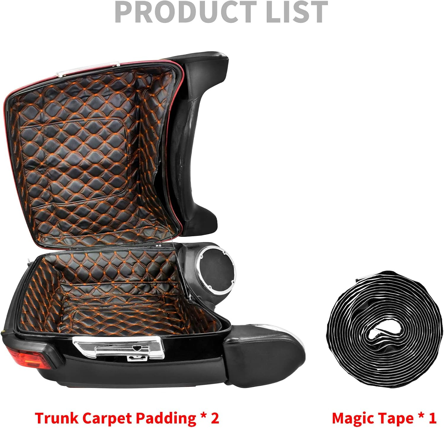 King Tour Pack Liners Orange Thread Stitching Touring Pak Inserts Fit for Harley
