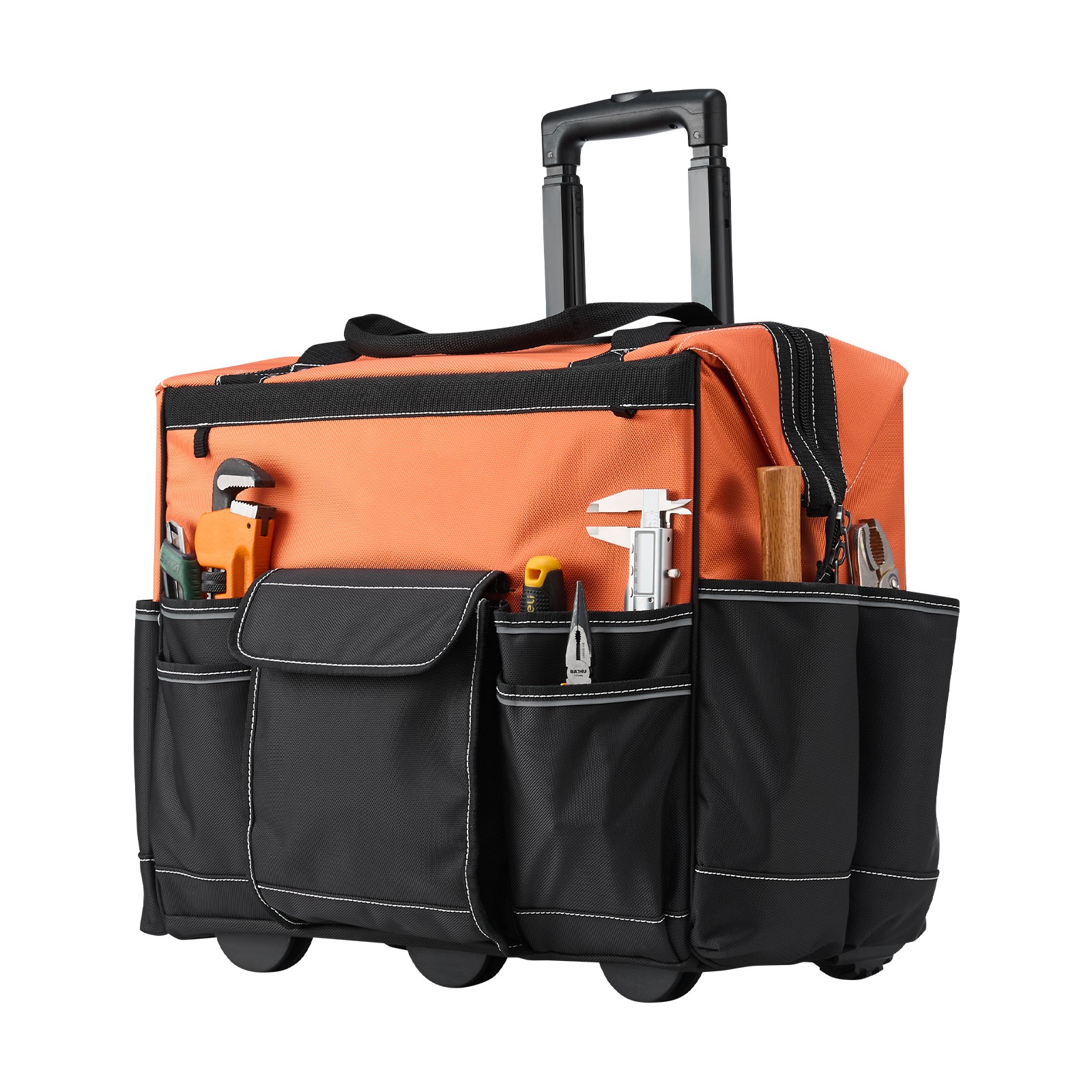 Uimoso Rolling Tool Bag 27 Pockets Heavy Duty 20″ Roller Tool Bag on Wheels