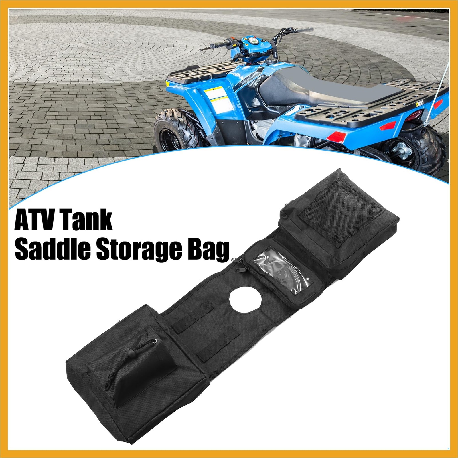1-Pack Quad ATV 4-Wheeler Saddlebags Cargo Pouch Storage UTV Motorcycle Gas T…
