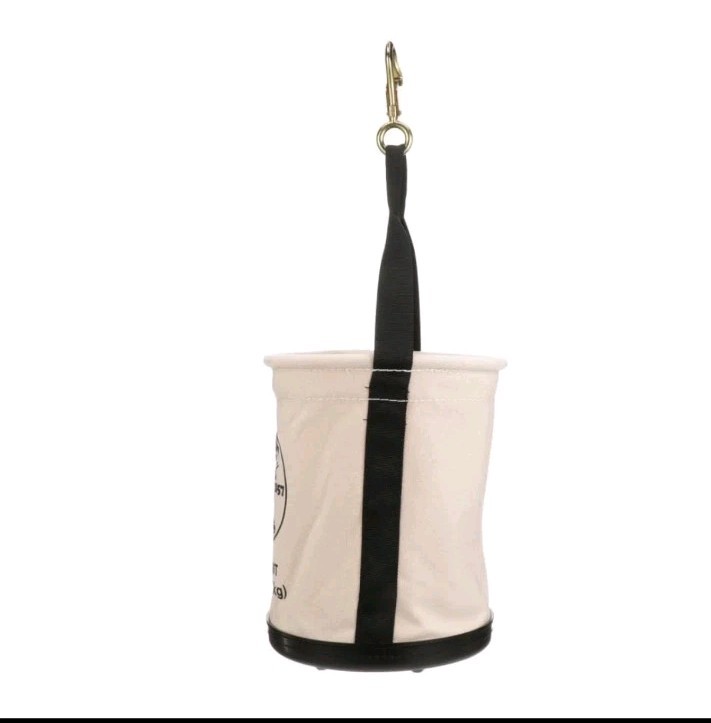 Klein Tools 5109SLR Canvas Bucket, All-Purpose Tool Bucket with Plastic Bottom