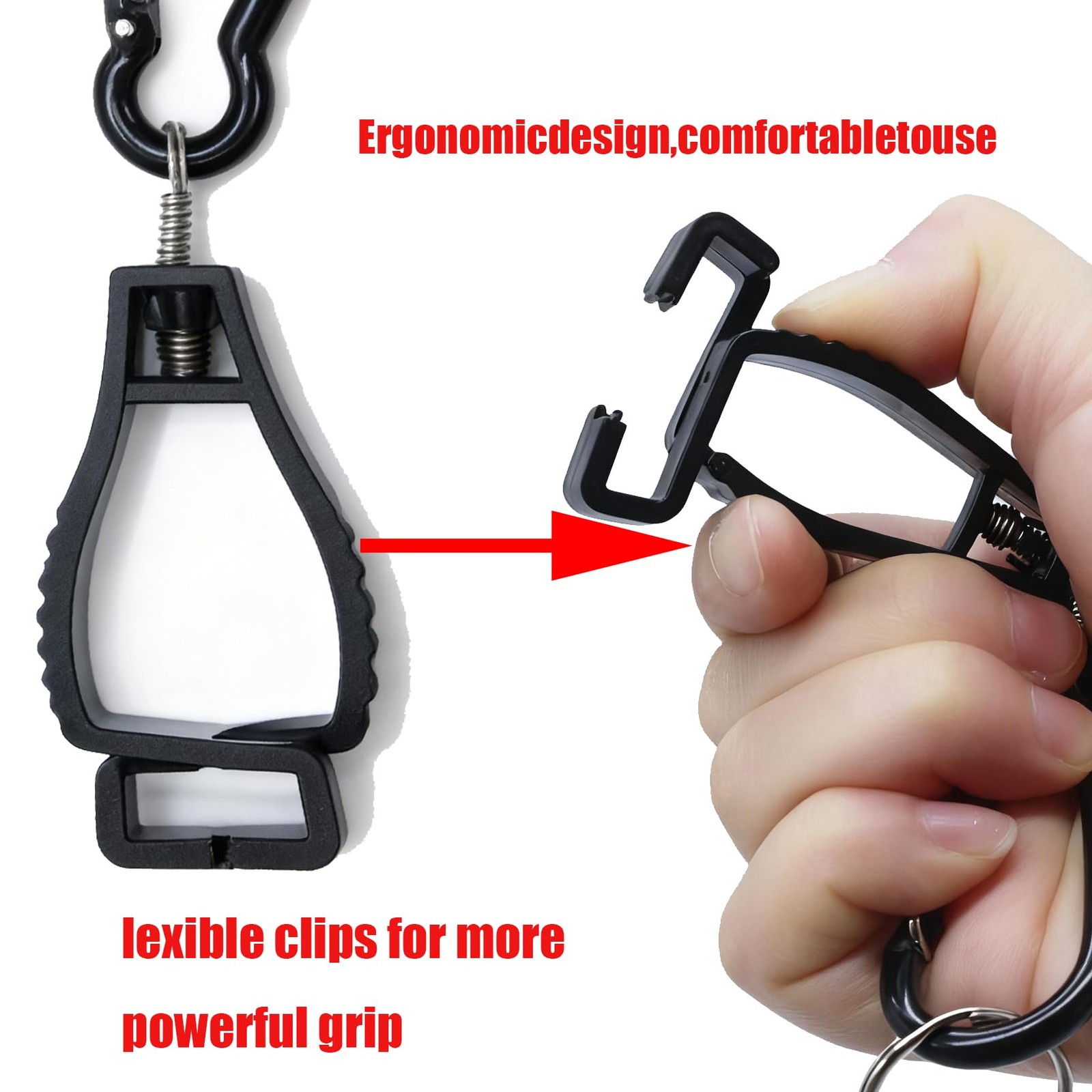 5 PCS Glove Clips, Work Glove Grabber Holder Clip for Worker Belt Pants Labor…