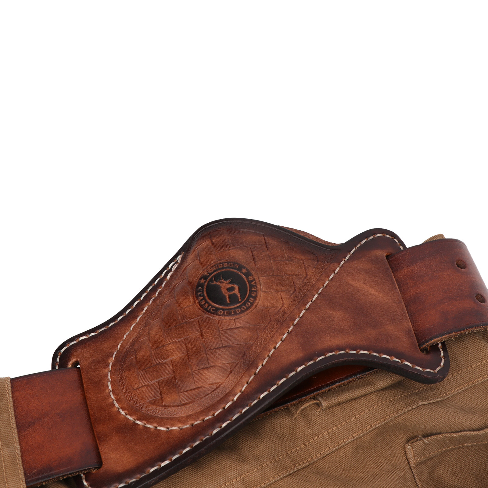TOURBON Leather Sheath for Camping Knife – Belt Holster Pouch for EDC Pocket