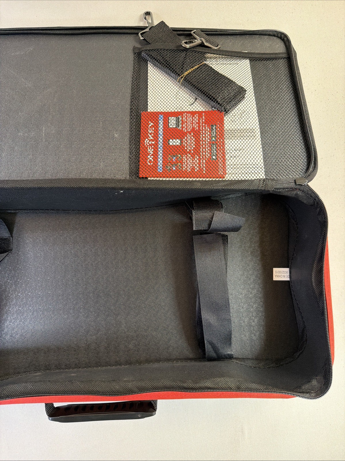 Milwaukee Contractor Tool Bag Canvas Case Red Black w Straps Empty 21 x 10 x 4