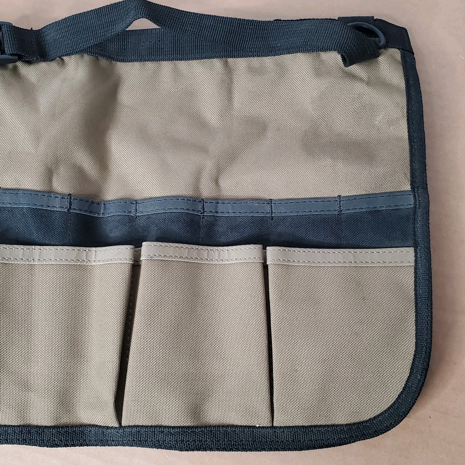Custom Leather Craft CLC Multi Pocket Tool Pouch Bag Tan & Black Polyester
