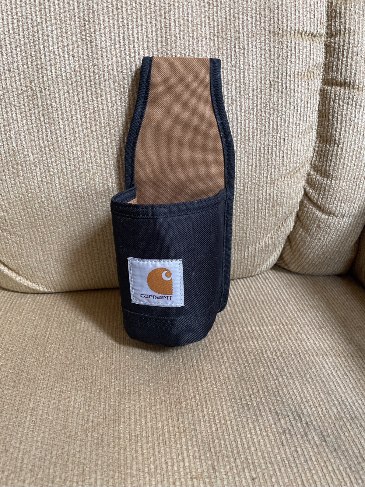 Carhartt Beverage holster belt clip snap cup holder black & tan
