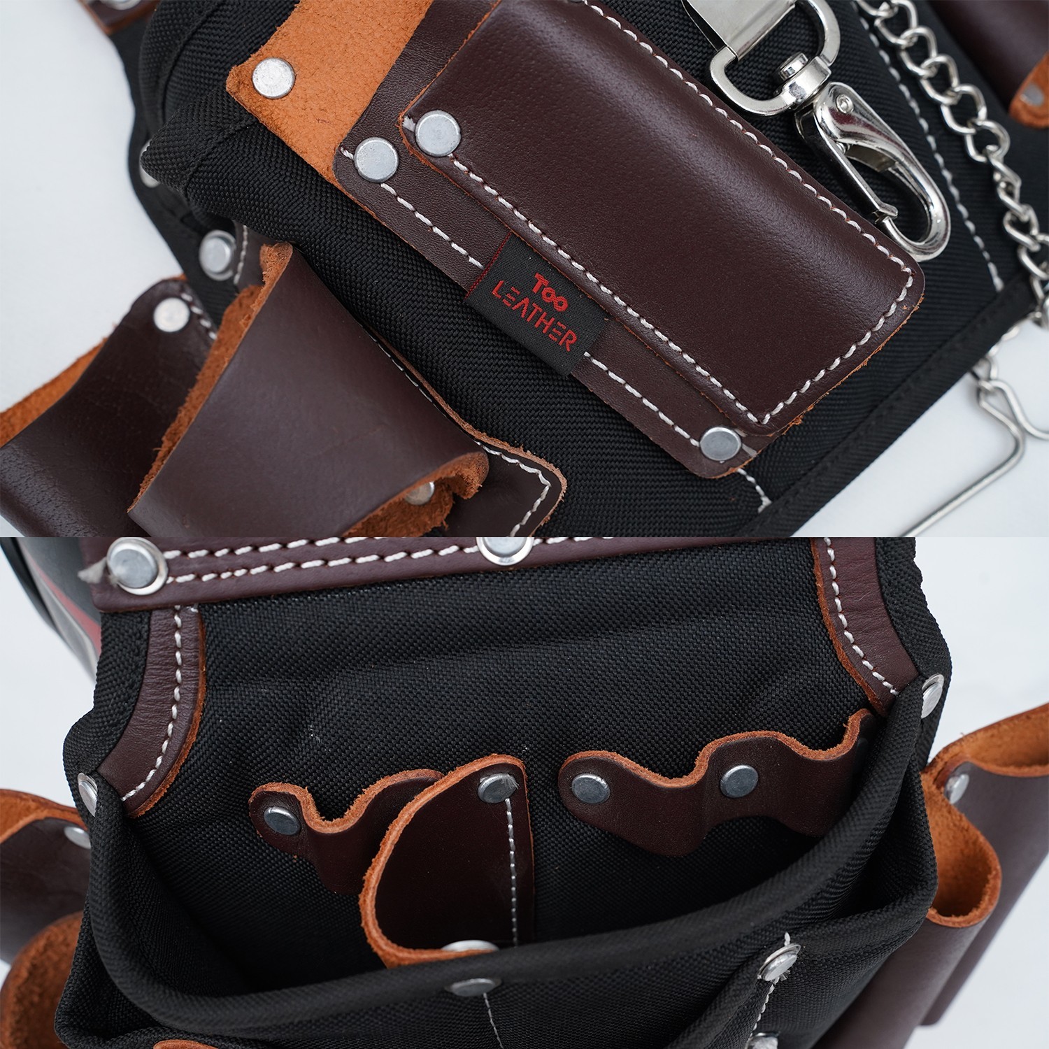 Nylon And Leather Electrician Tool Pouch – Essential Work Apron Tool Bag