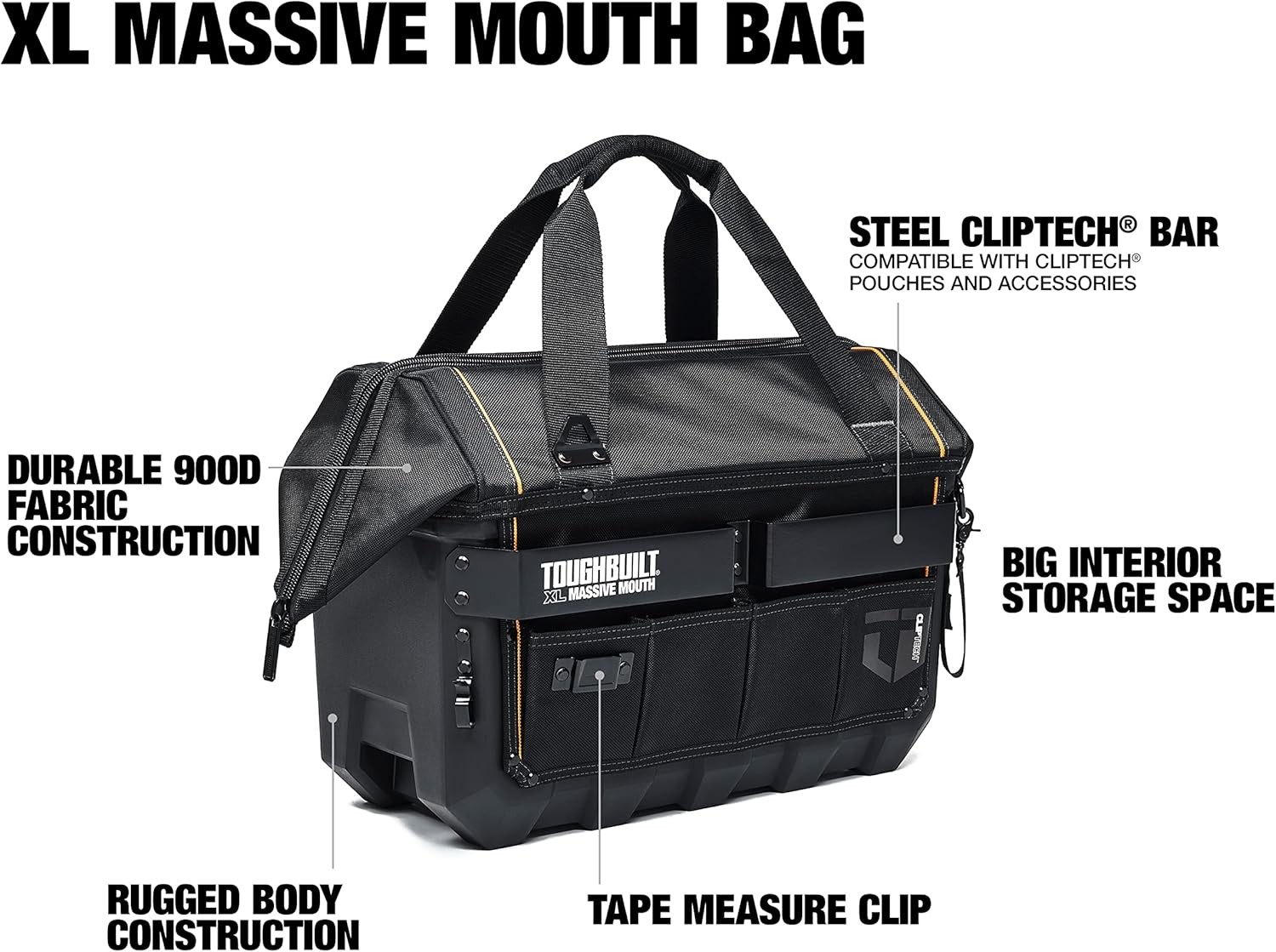 ToughBuilt® 20″ Massive Mouth Tool Bag – TB-CT-62-20