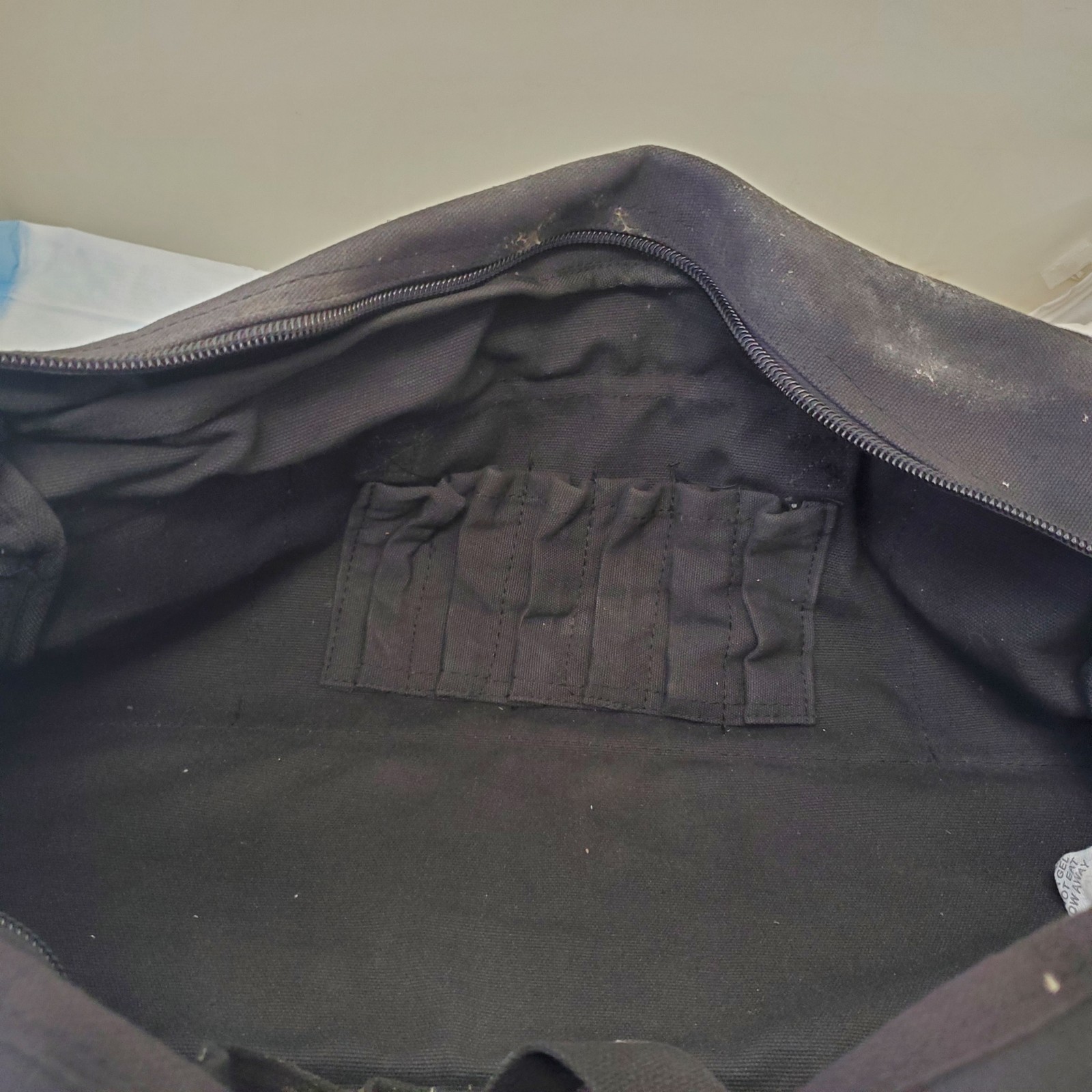 Large Mouth Shoulder Strap Pockets Zipper Tool Bag