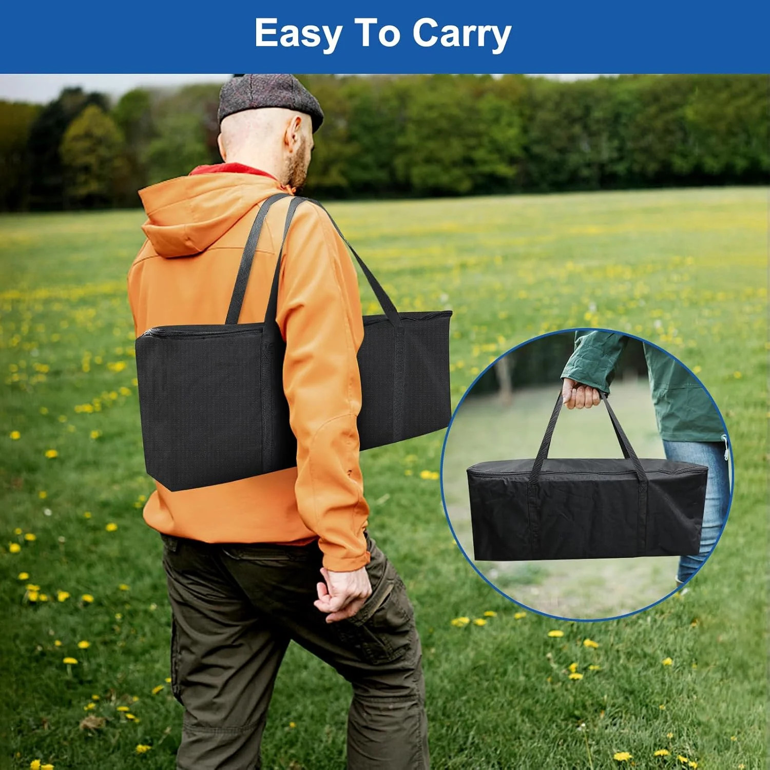 BBQ Tool Storage Bag, Heavy Duty Tools Bag, 600D Oxford Cloth, Outdoor Grill Acc