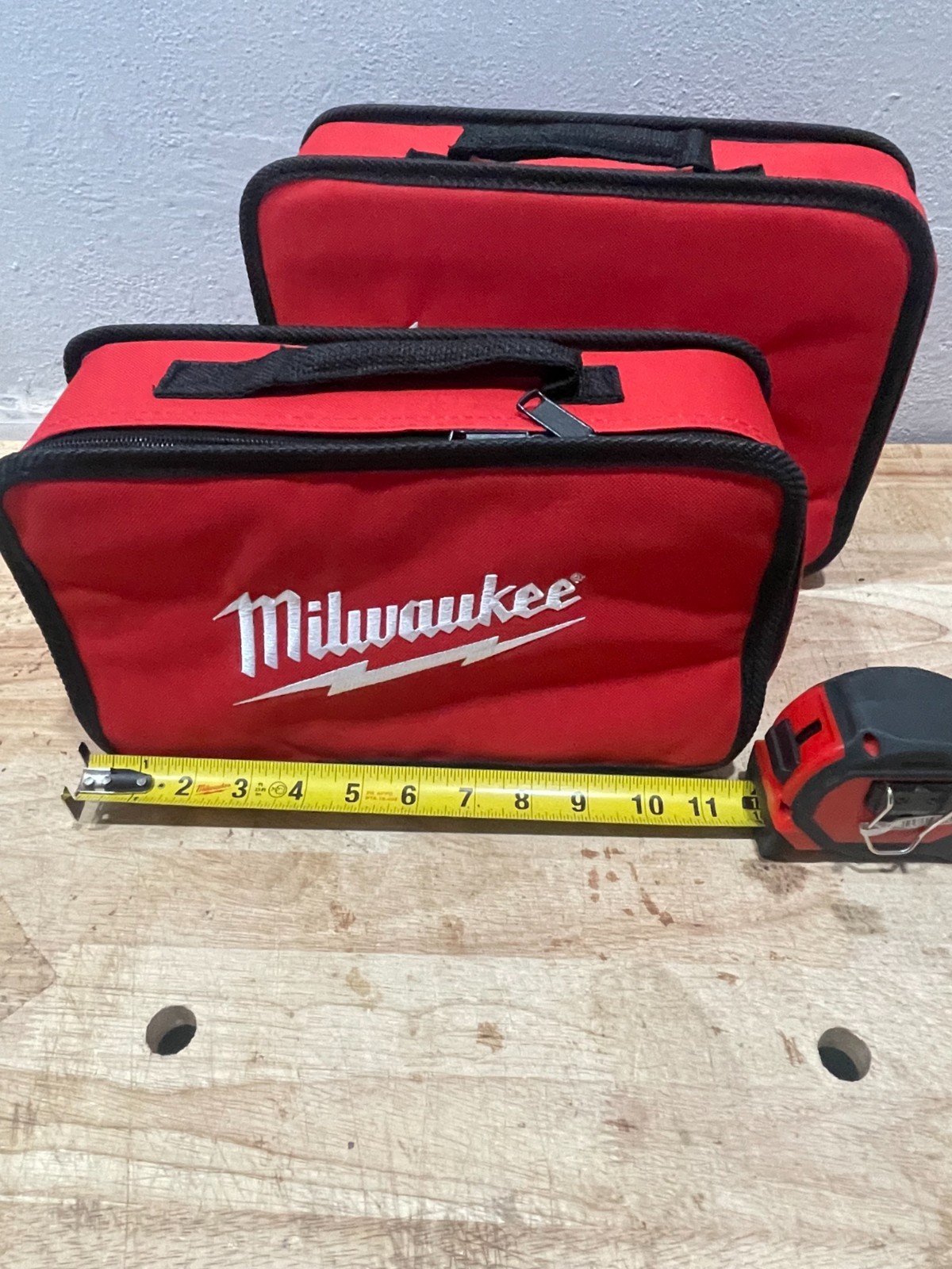 Milwaukee M12 Zipper Contractor Soft Case Tote Empty Tool Bag 2 pack