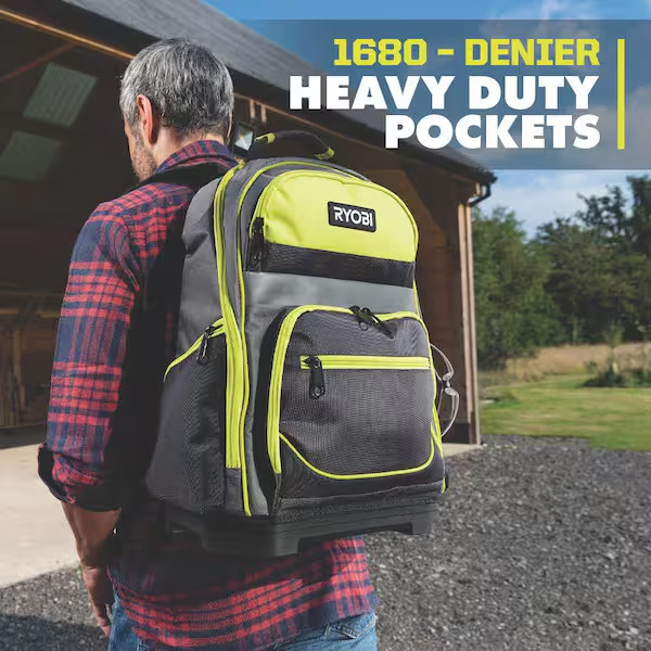 RYOBI 16 in. Backpack with Tool Organizer