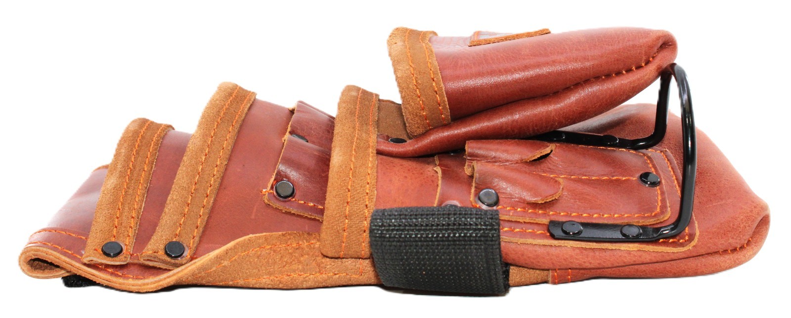 USA PRO TOOLS Top Grain Leather Tool Pouch & Belt – Multi‑Pocket, Hammer Holder