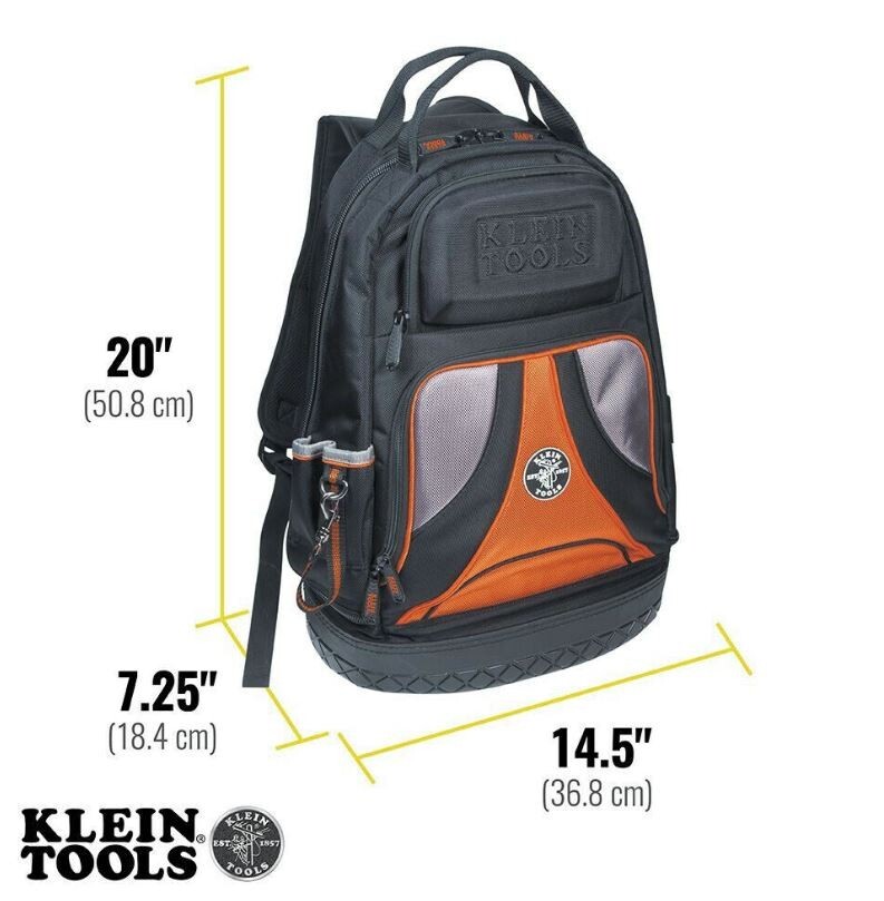Klein Tools 55421BP-14 Tradesman Pro 14 in. Tool Bag Backpack – Black New