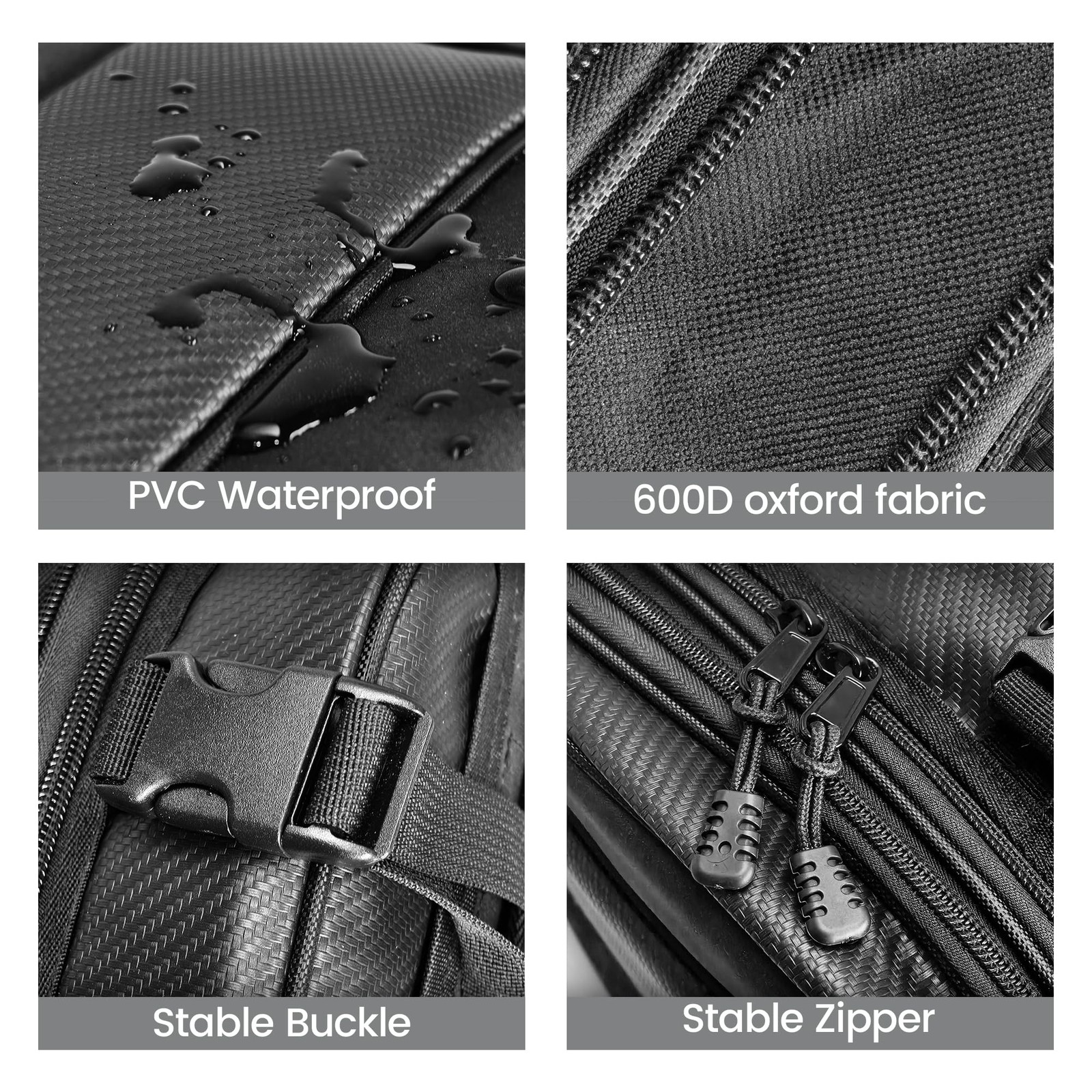 Motorcycle Tail Bag, 12L-15L Expandable Waterproof Motorbike Rear Seat Luggag…