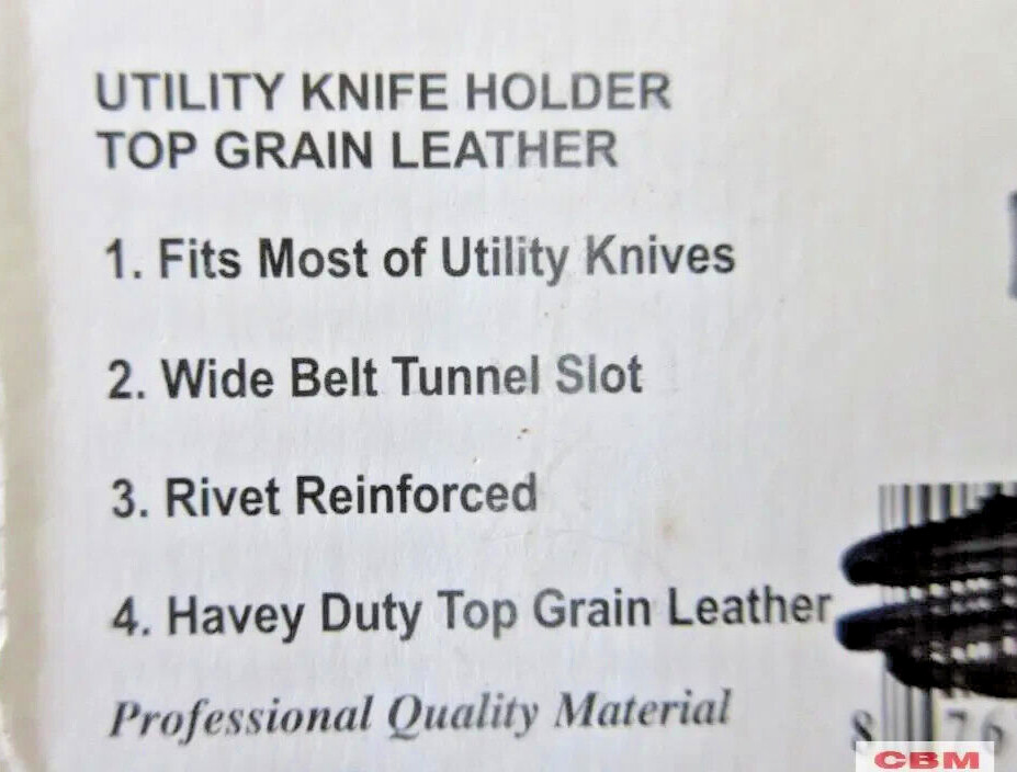 PRIMAX Leather Utility Knife Pouch Top Grain Belt Cut