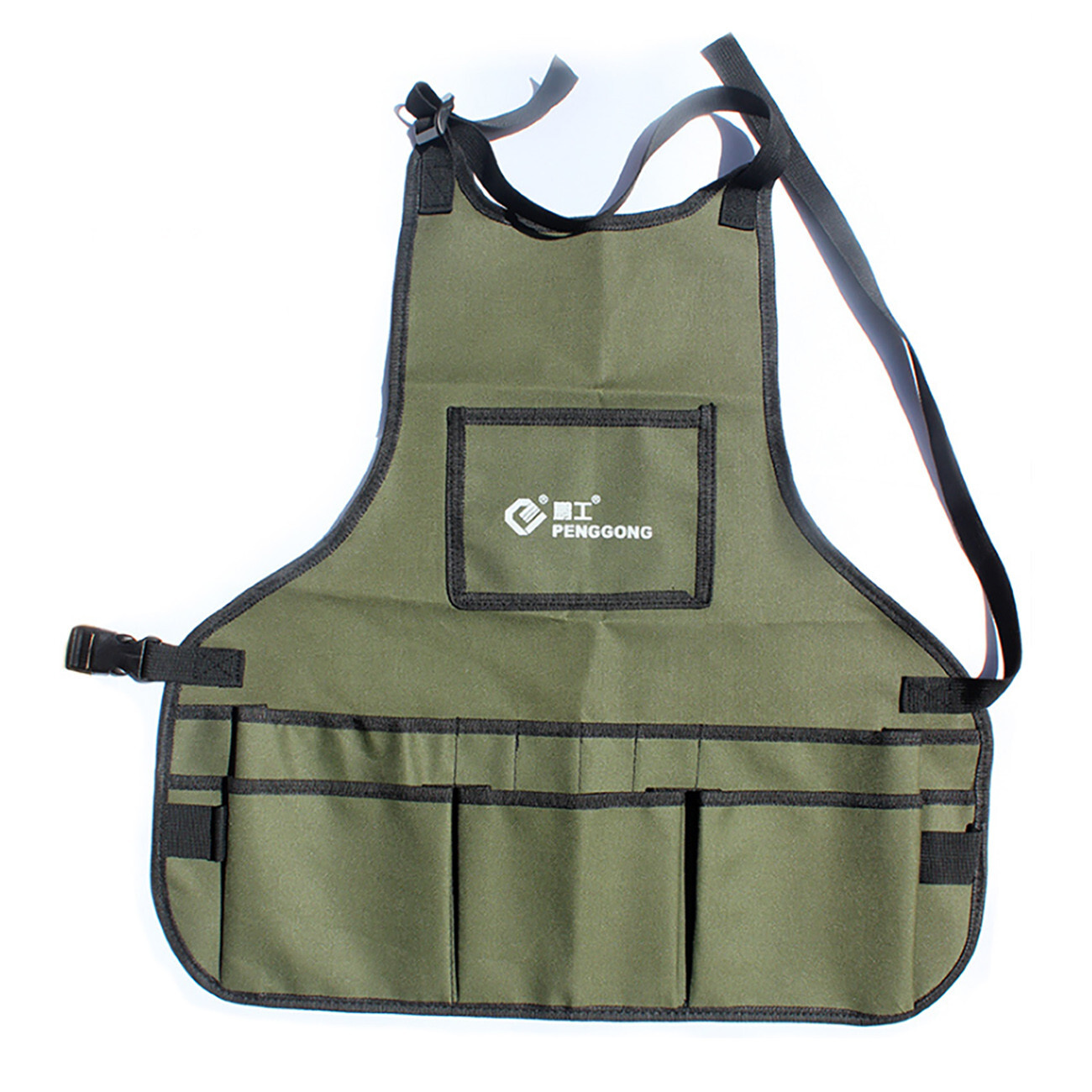 Portable Apron Tool Bag Multiple pocket waterproof 600D Oxford cloth for Garden