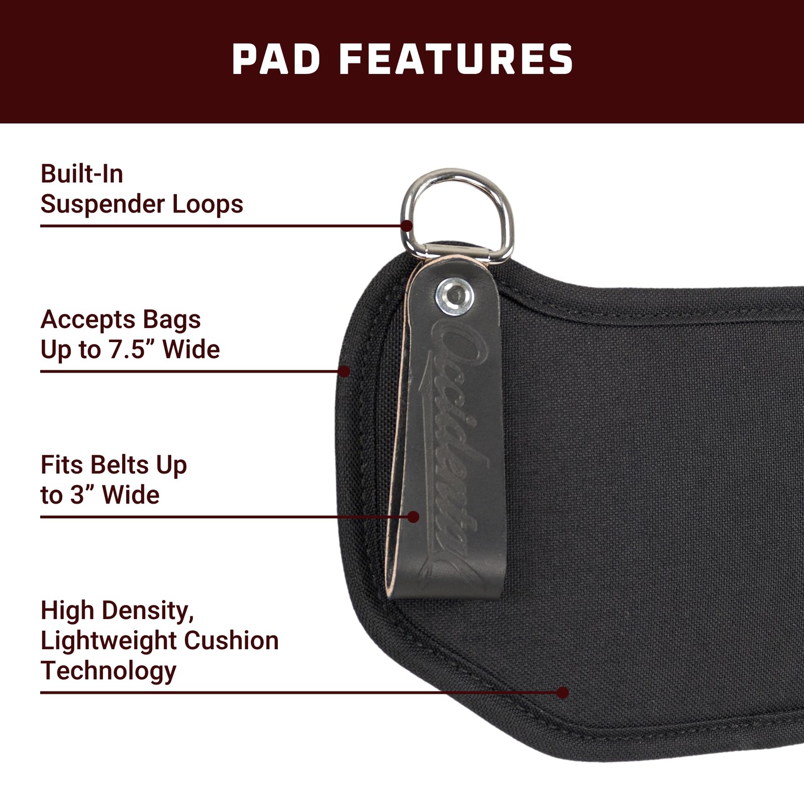 Hip Buddies, Black – Accepts Any Bag Up to 7.5″ Wide – Made in USA