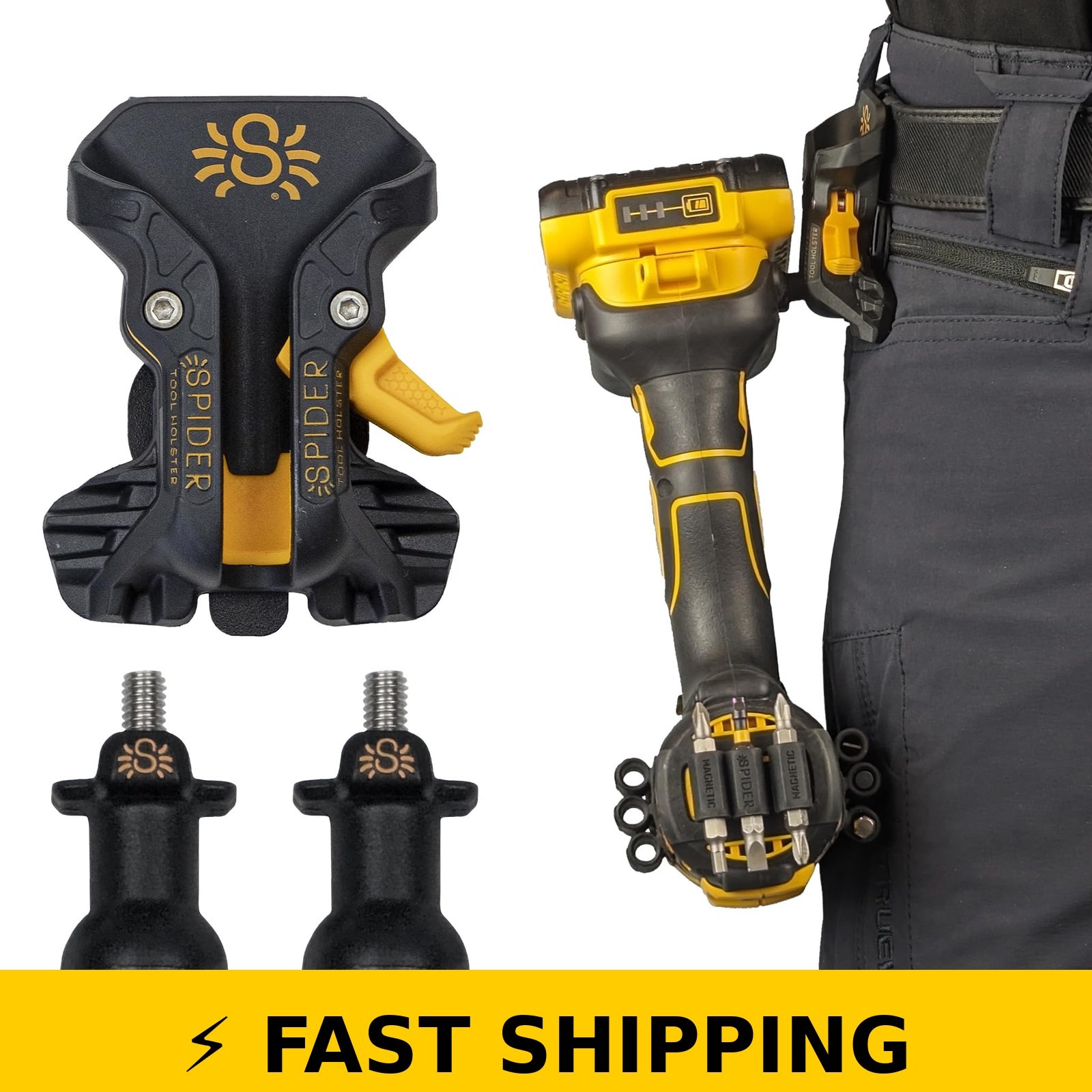 Spider Tool Holster – Pro Holster with Driver Pins – Heavy Duty