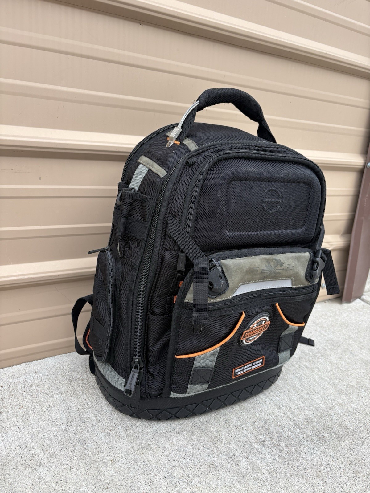 Abvot Black/Gray HVAC Electrician Tool Backpack