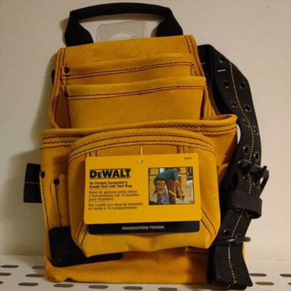 DeWALT DG5333 Carpenter’s Suede Nail and Tool Bag Pouch 10-Pockets