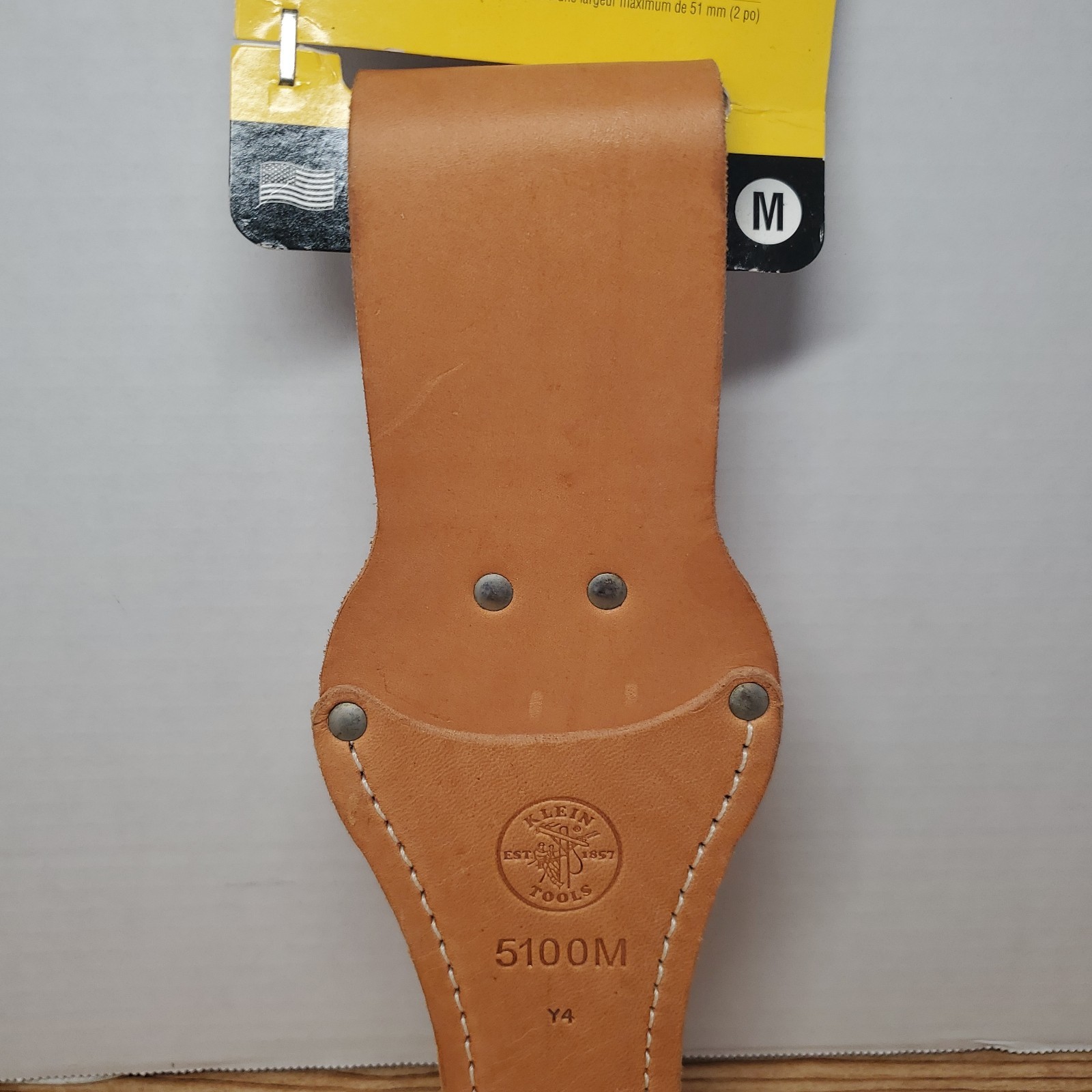 Klein Tools 5100M Tool Pouch Scissors Holder Tunnel Loop Medium Brown Leather