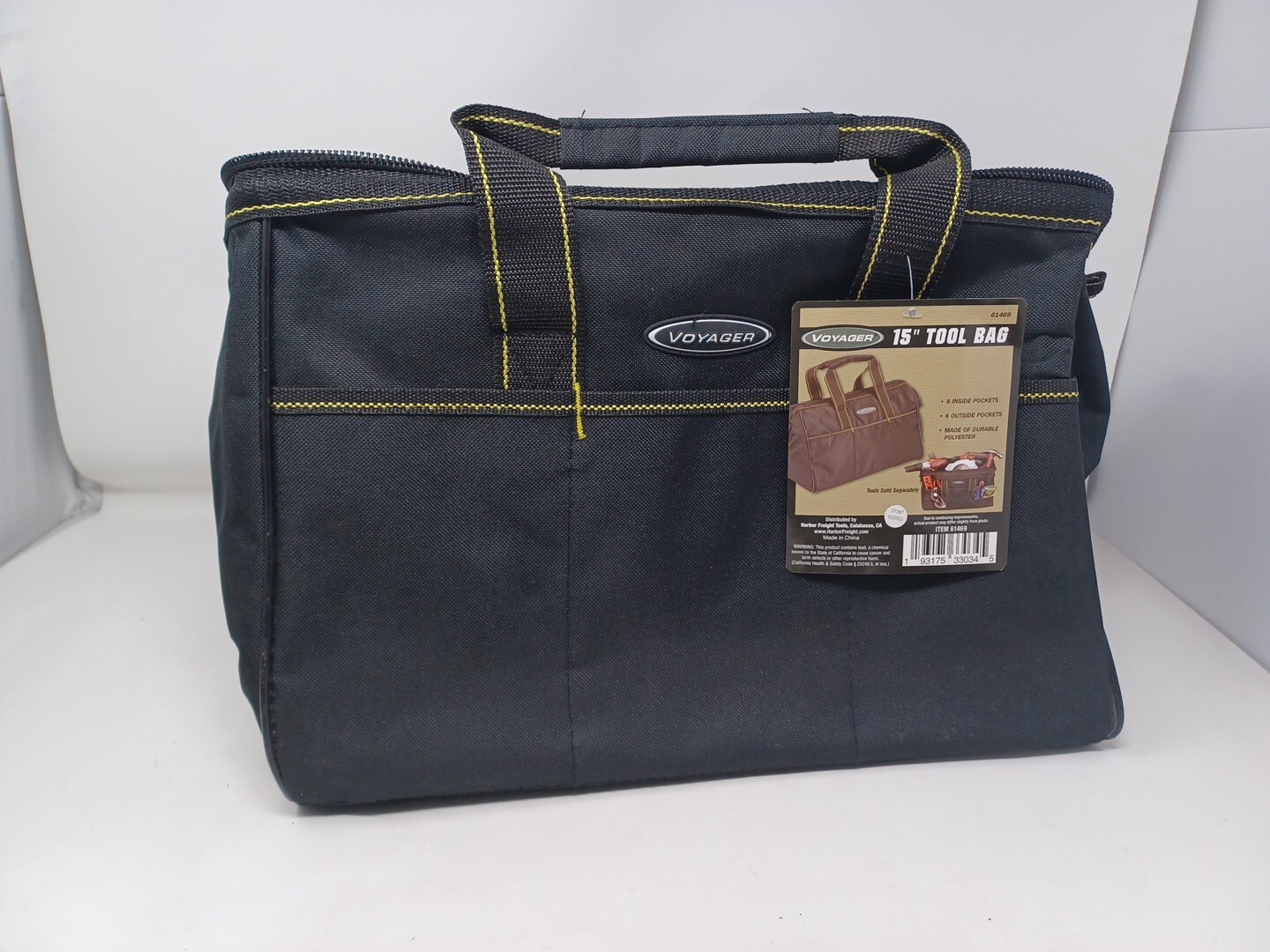 Voyager Heavy Duty 15″x10″x9″ Tool Bag Tote 6 Exterior & 8 Interior Pockets