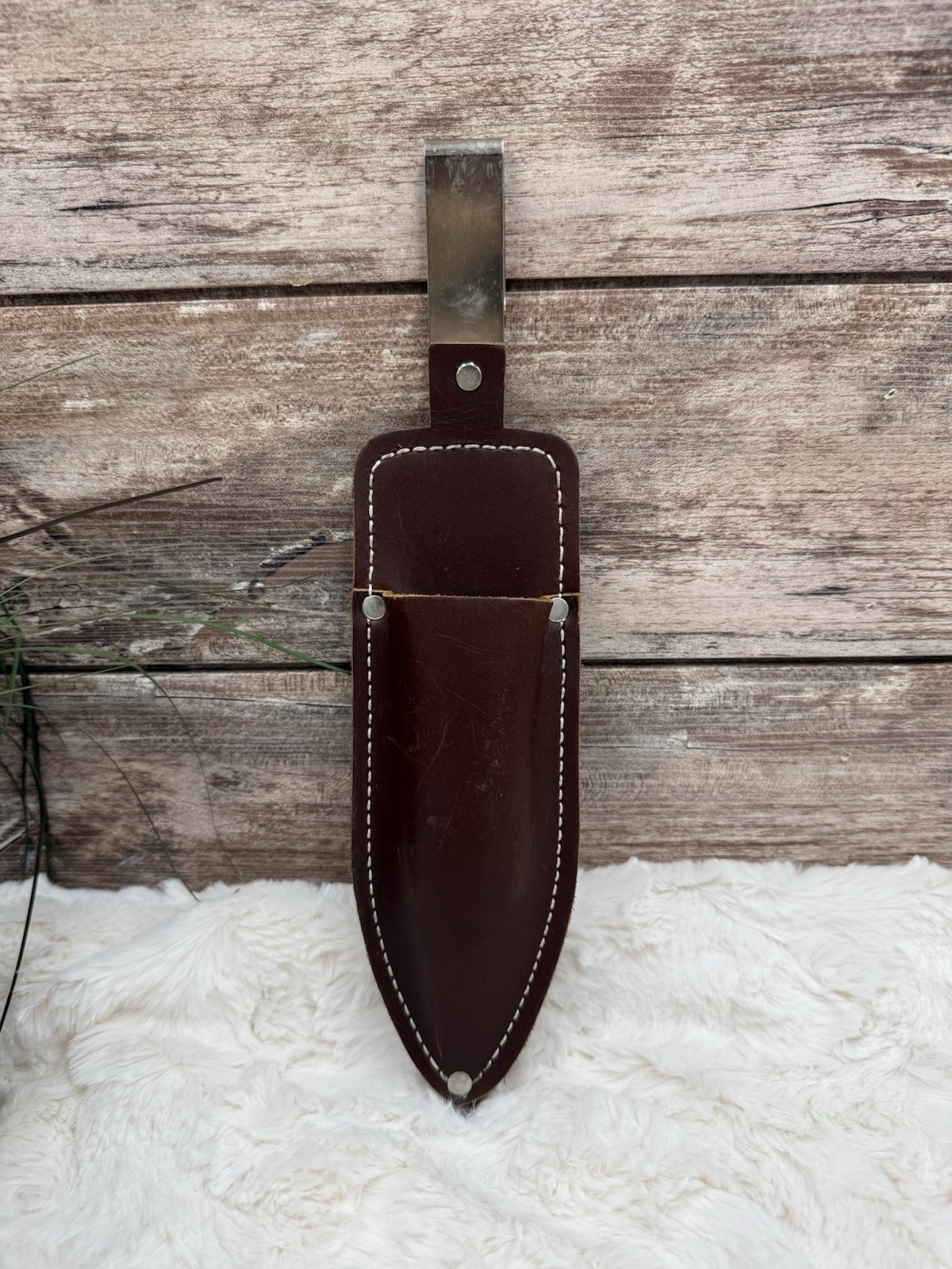 Leather Plier Holster W/ Metal Belt Clip Heavy Duty Tool Work Electrician 11.5”