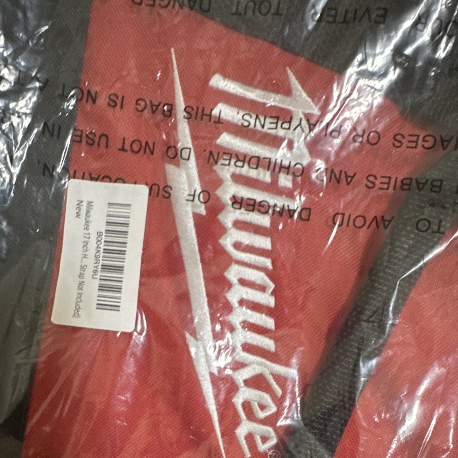 Milwaukee 17 in Tool Bag Red/Black Fabric w/ Handle (Strap Not Included)