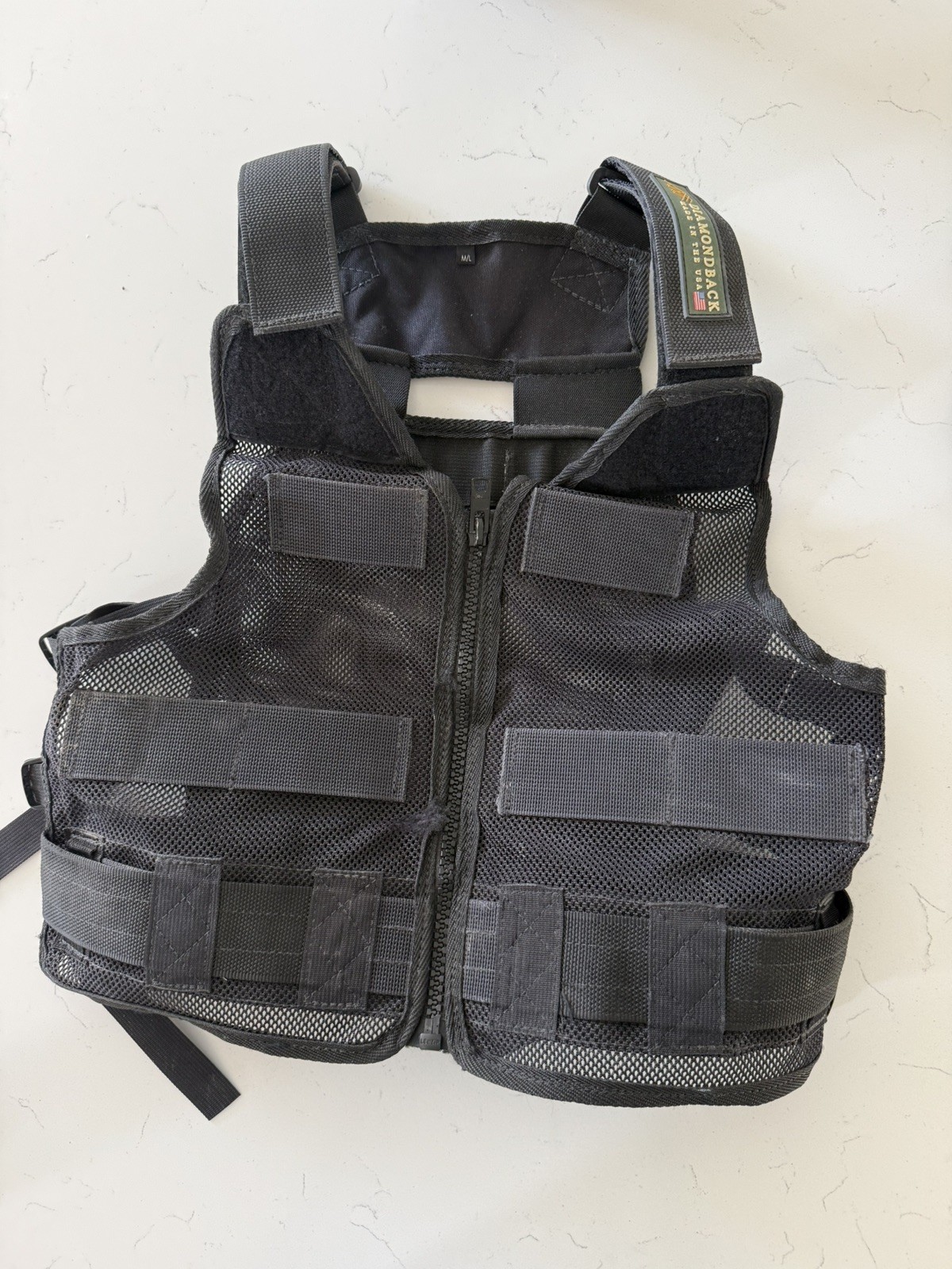 Diamondback 701 Tool Vest Black Mesh w shoulder pads & gun hook – Size M/L