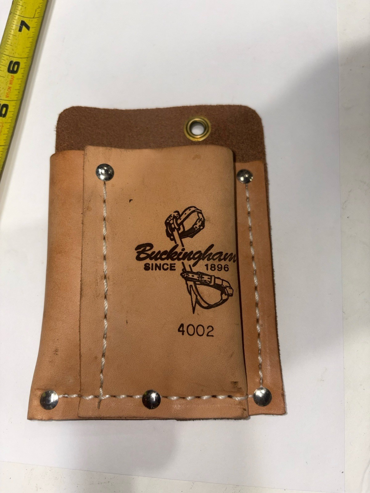 BUCKINGHAM LINEMAN Electrician Tool Pouch Leather 2 Pocket BUCK Model 4002