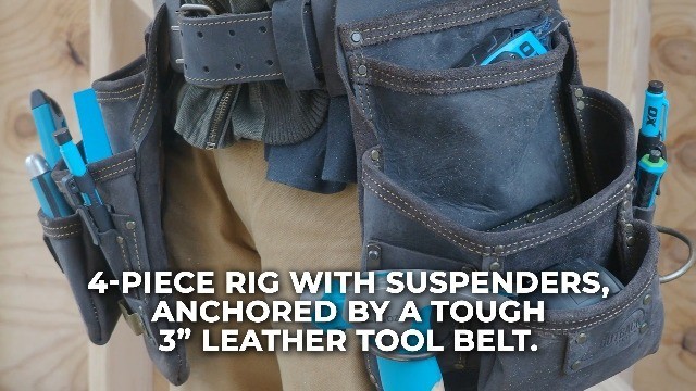 Full Grain Leather Tool Pouches – Double Stitching, Rivet Reinforced, Durable De
