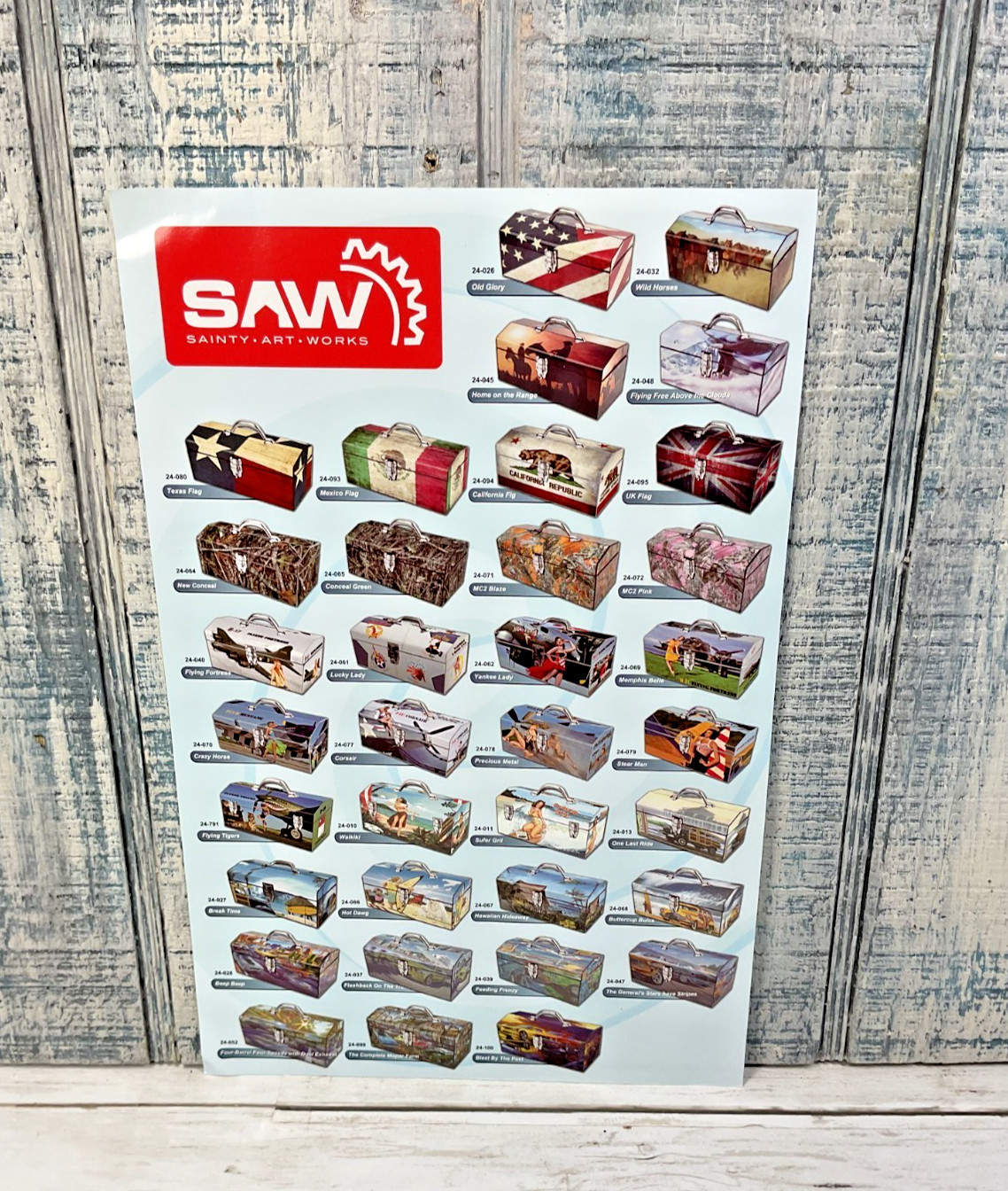 SAW Sainty Art Works TrueTimber Camo Metal Toolbox w/ Tray Lockable