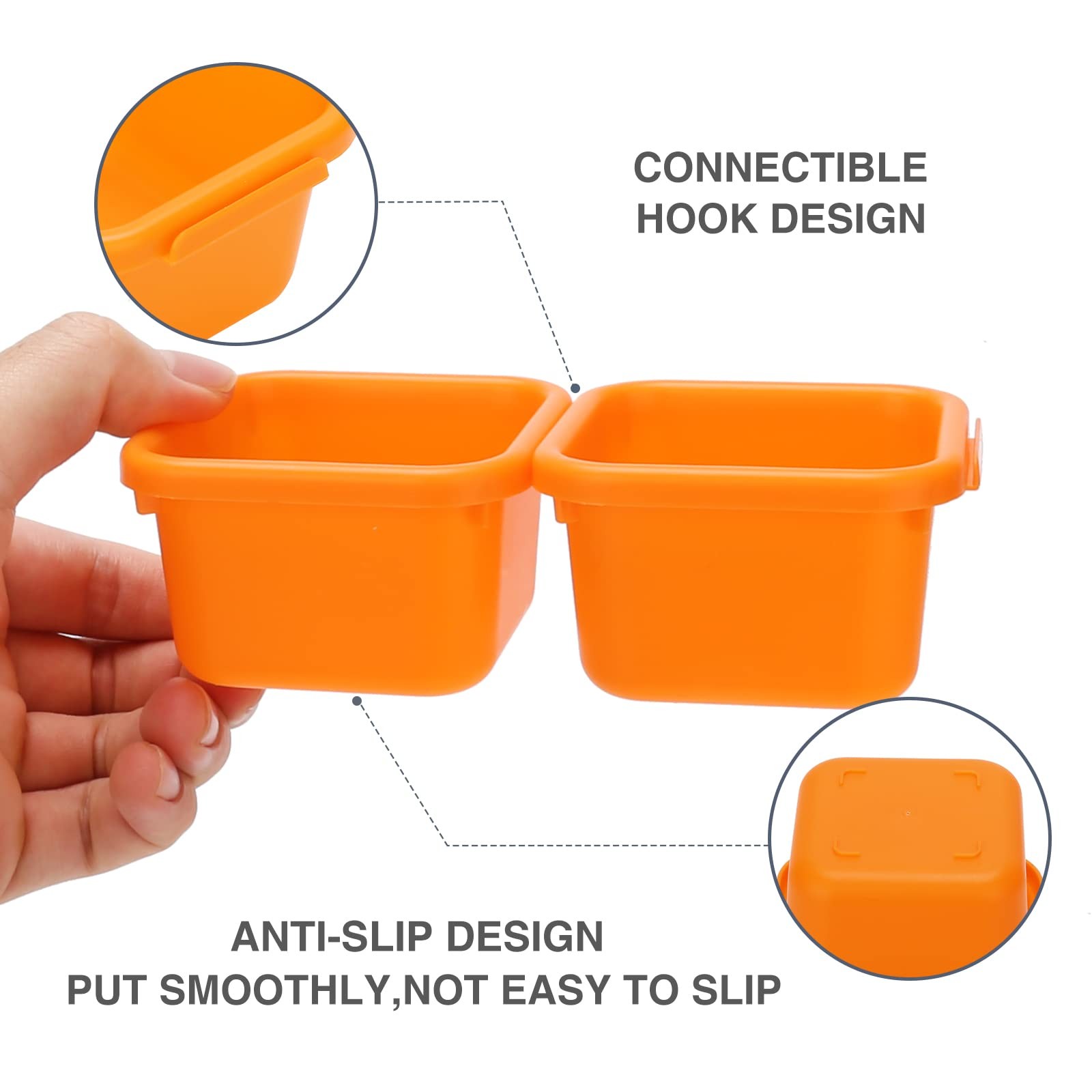 42 Pack Tool Box Organizer Tray Dividers, Rolling Chest Cart Orange
